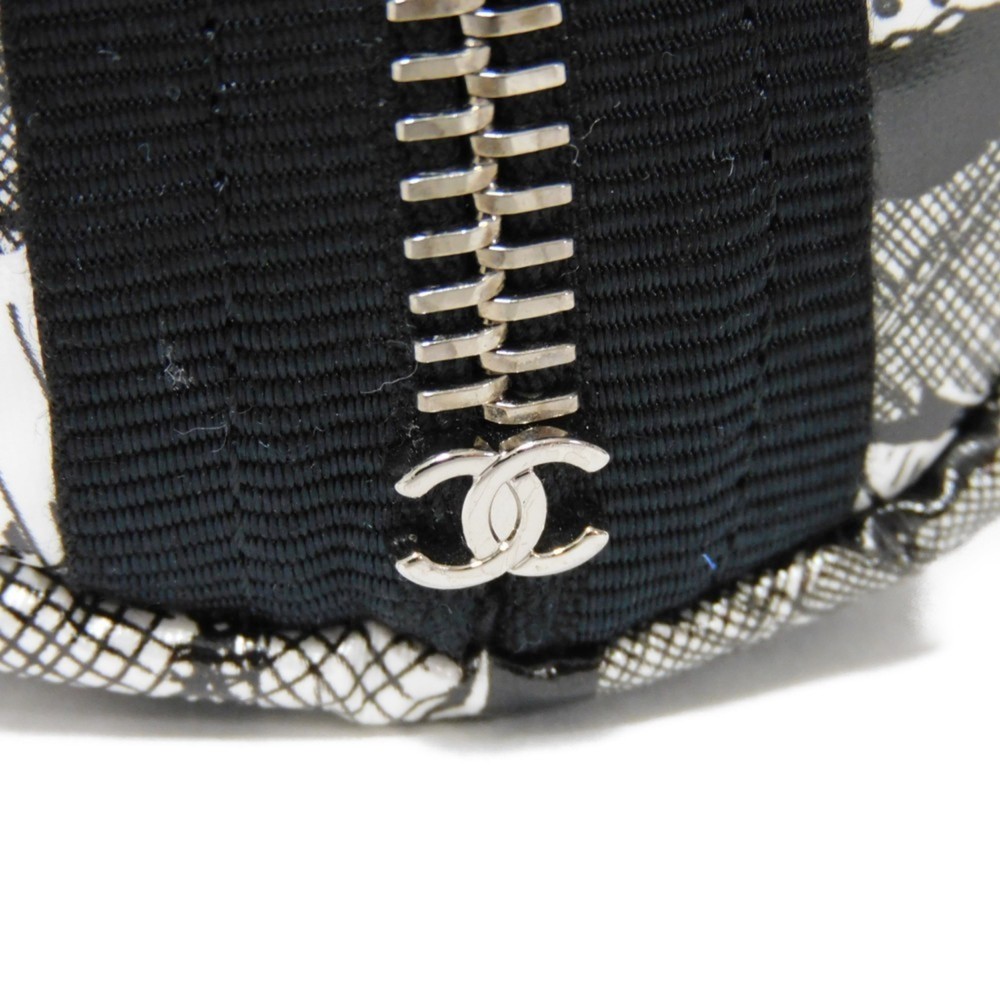 CHANEL Pouch Camellia Tick CC Mark Flower Mini Silver 26th Series Coco Nylon ... - Picture 14 of 16
